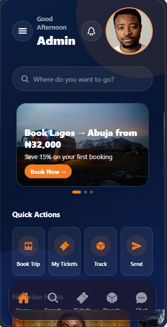 App Home Screen